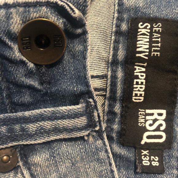 RSQ Seattle Skinny Tapered Jeans | Navy - Picture 4 of 5